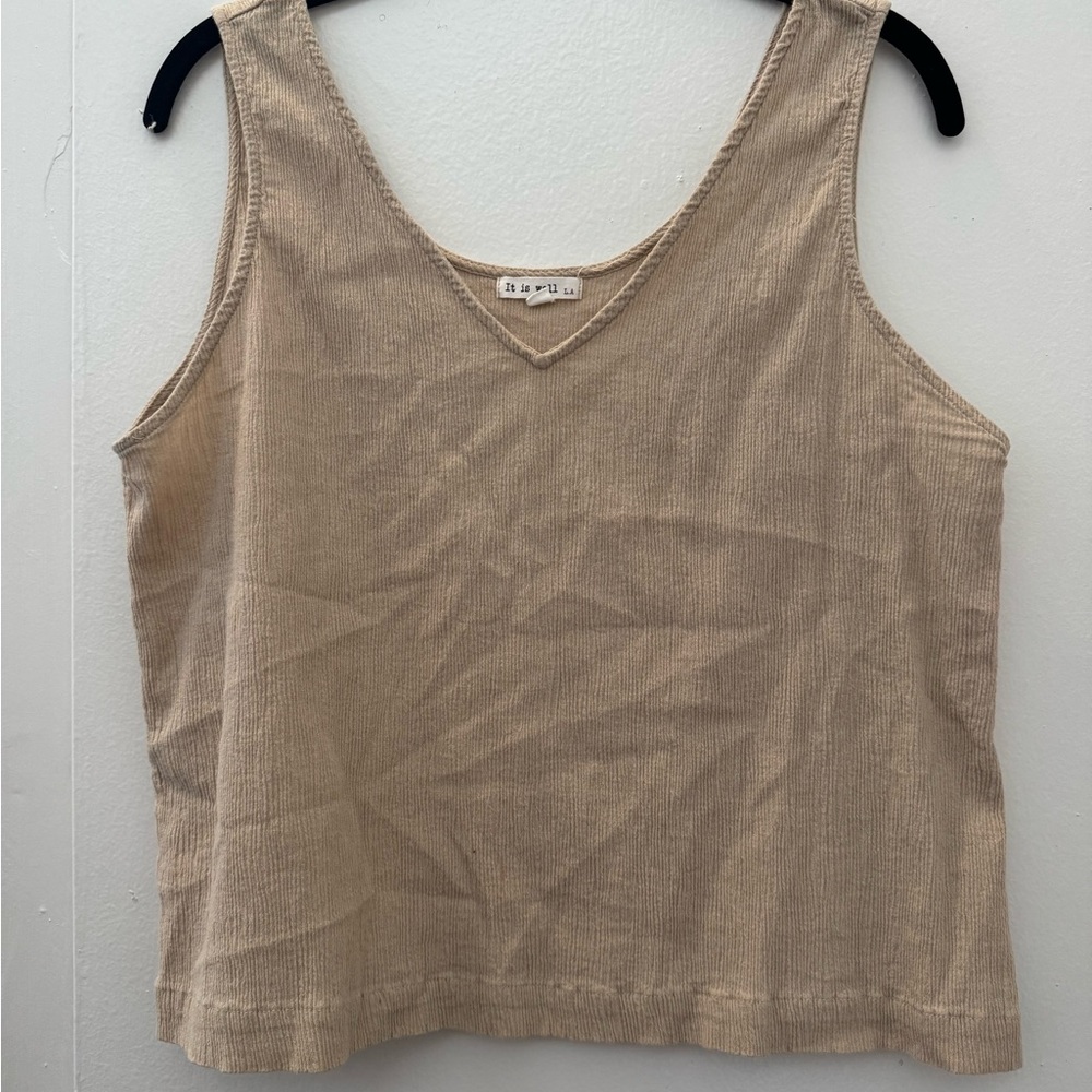 Elegant Beige Women's Tank Top